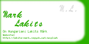 mark lakits business card