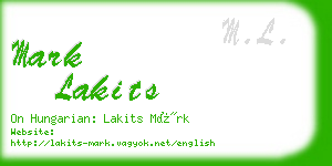 mark lakits business card